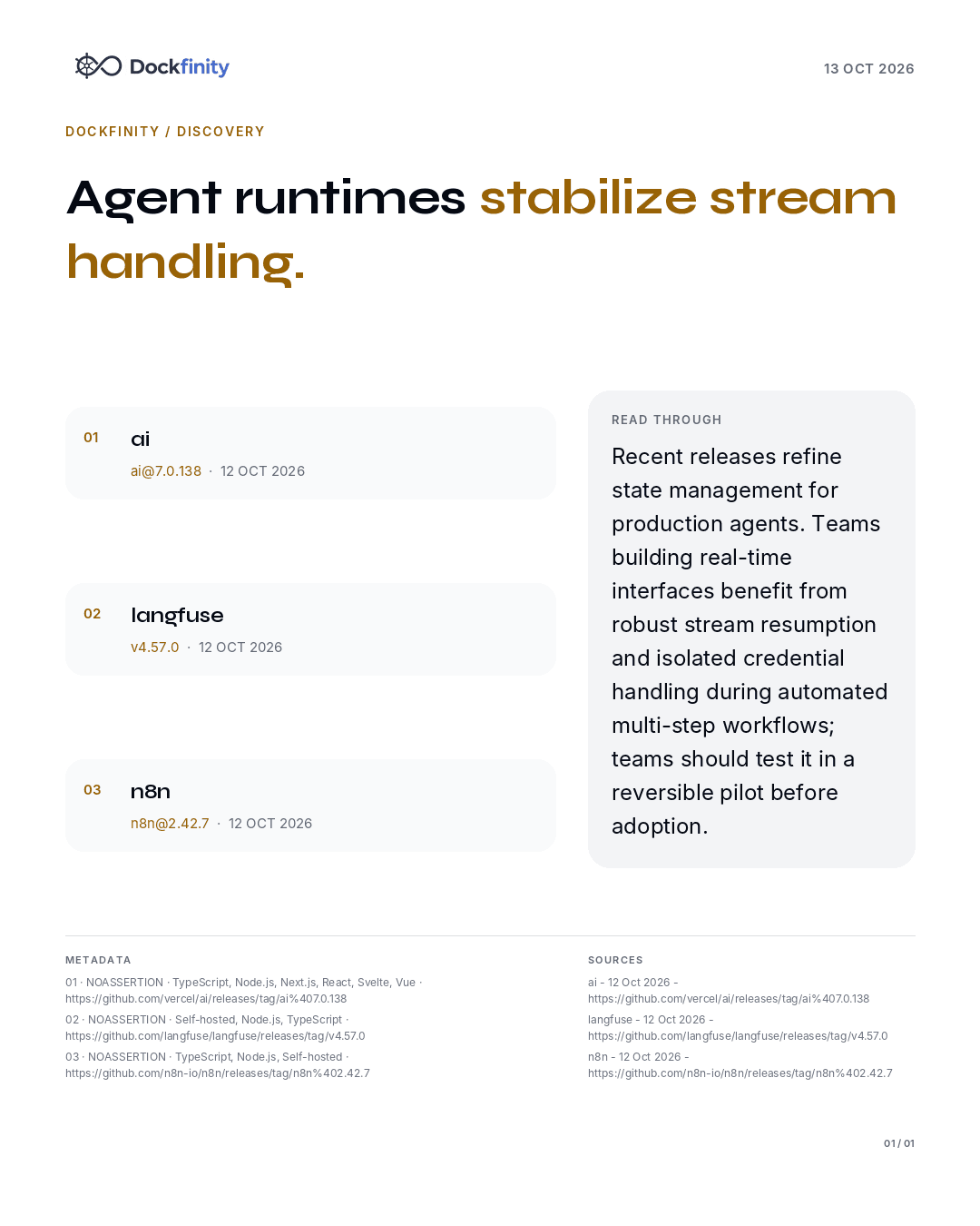 Vercel AI SDK 7.0.138 Shipped — the card published on 13 October 2026